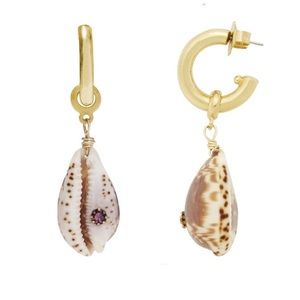 Brinker and Eliza OG hoop earring with shell